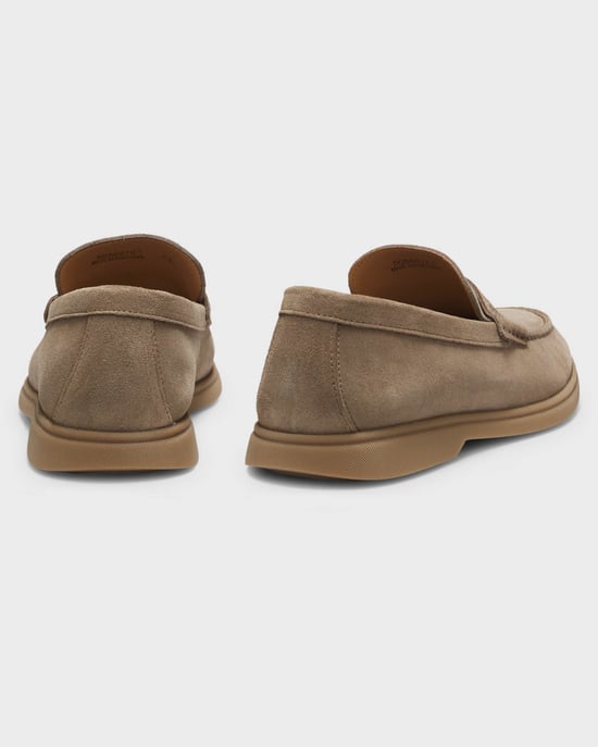 Logo Detail Loafers in Stone - Image 3