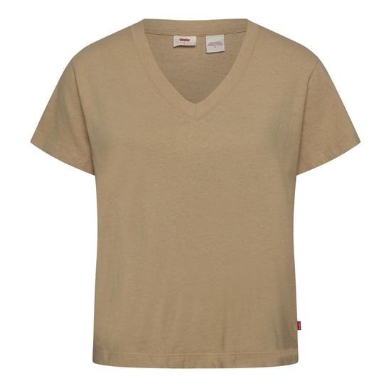 Women's Levis Boxy Vneck Tee in Safari - Image 1