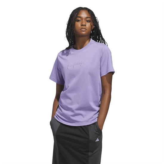 Women's adidas W Sc Cursive in Magic Lilac - Image 2