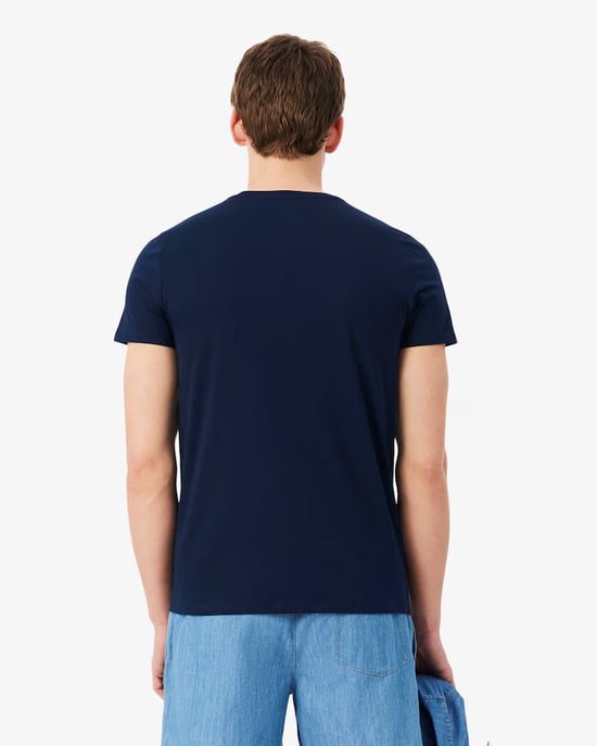 Lacoste Men's Crew Neck T-Shirt Navy - Image 4