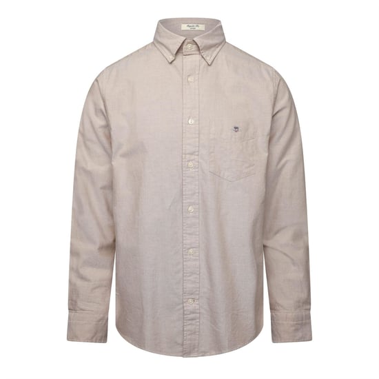 Men's Gant Reg Oxford Ss Shirt Milky Matcha L in MILKY MATCHA - Image 1