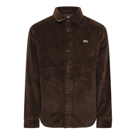 Men's Lacoste Long Sleeve Oxford Shirt in Port - Image 1