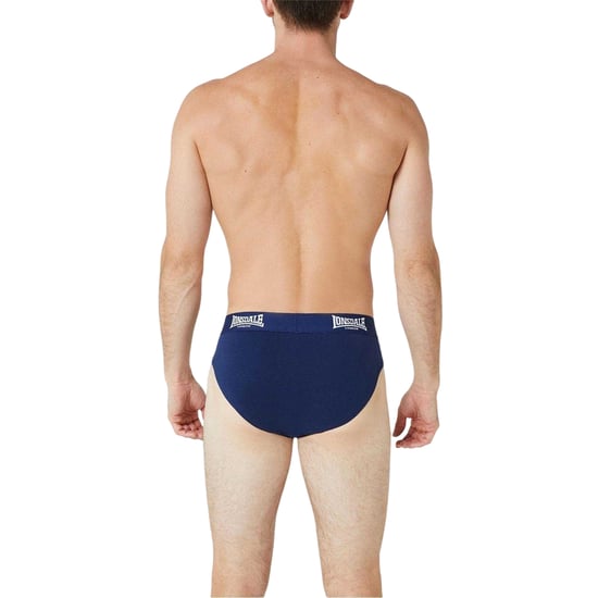 Lonsdale Mens Contrast Waistband Briefs (Pack of 2) (Navy) - Image 2