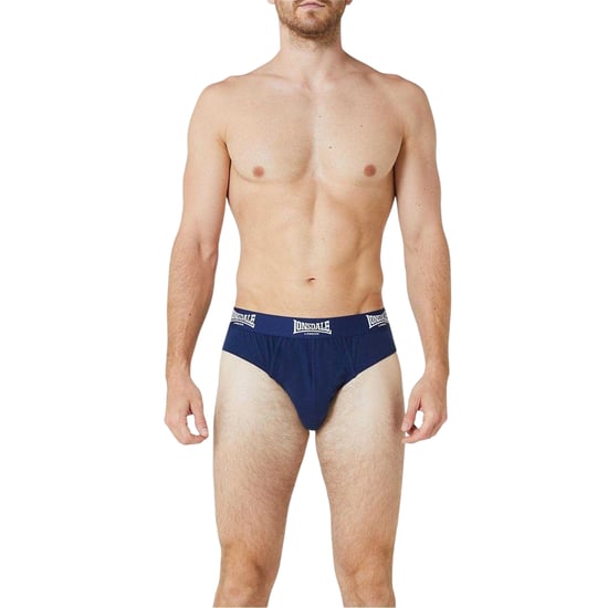 Lonsdale Mens Contrast Waistband Briefs (Pack of 2) (Navy) - Image 3