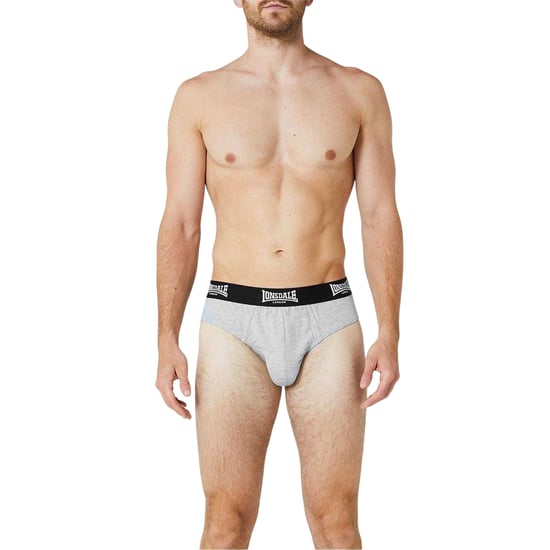 Lonsdale Mens Contrast Waistband Briefs (Pack of 2) (Grey) - Image 3