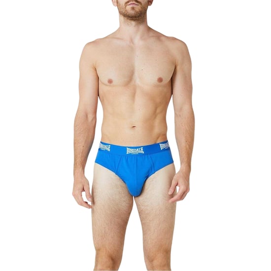 Lonsdale Mens Contrast Waistband Briefs (Pack of 2) (Blue) - Image 3