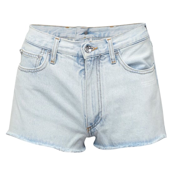 Off White Dames Denim Cropped Shorts (Lichtblauw) - Image 1