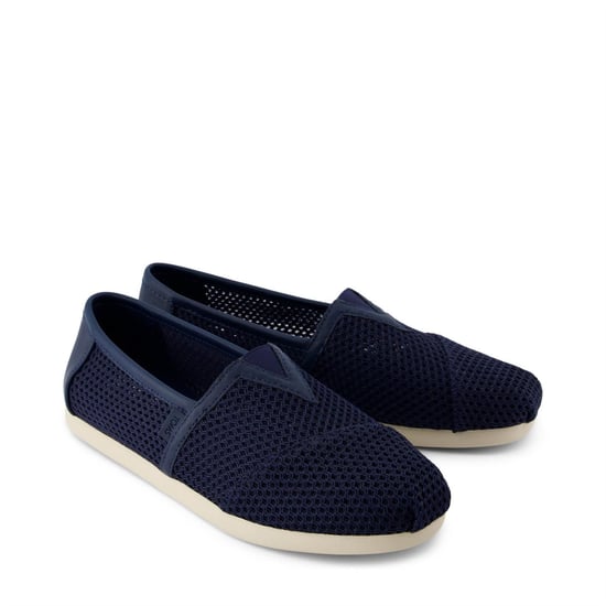 Men's Toms Alpargata Class Textured Espadrille Shoes in Navy - Image 2