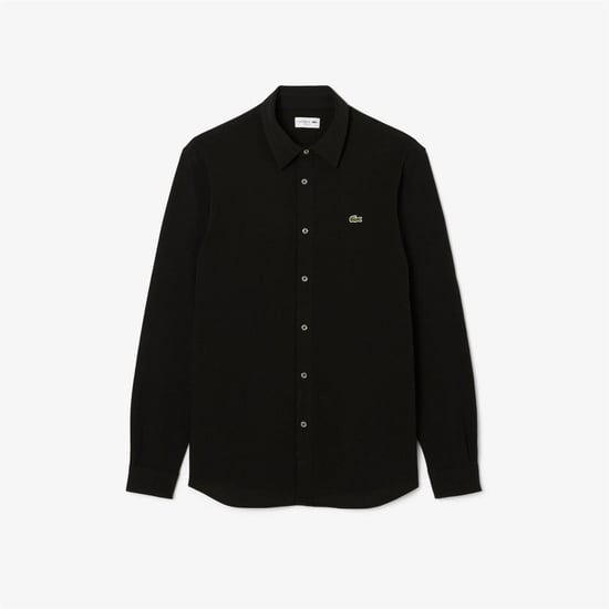 Men's Lacoste Plain Shrt L in Black - Image 1