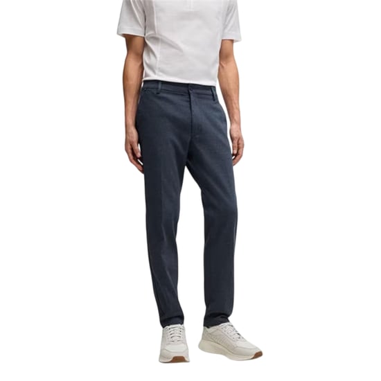 Boss Chino's voor heren van Kane met platte voorkant (Donkerblauw) - Image 3