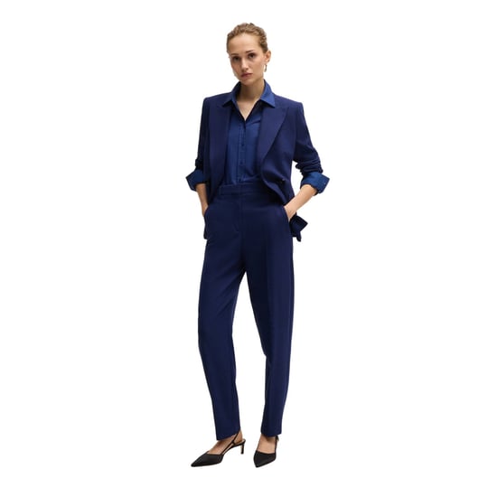 Boss Kvinnor Tabitha Högmidjade Chinos (Blå) - Image 1