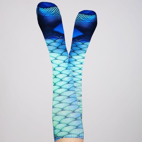Aquarius Mermaid Tail Knee High Boot Socks Design 2 Women Fashion - Image 4