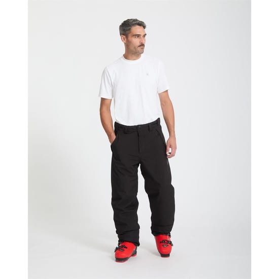 Men's Spyder Solid Patterned Wide Leg Salopette in Black - Image 2
