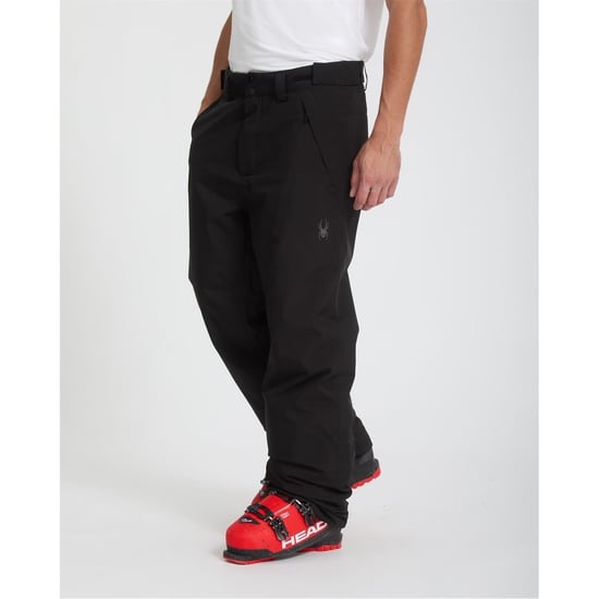 Men's Spyder Solid Patterned Wide Leg Salopette in Black - Image 4