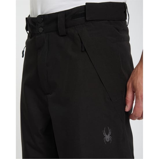 Men's Spyder Solid Patterned Wide Leg Salopette in Black - Image 5