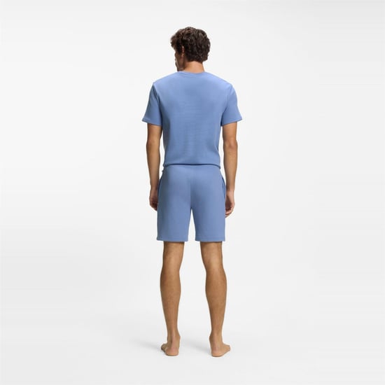 Men's Boss Waffle Shorts in Lt/Pastel Blue - Image 3