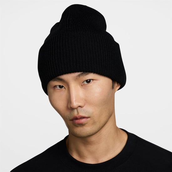 Accessories Nike Peak Logo Embroidered Beanie in Black/Black - Image 3