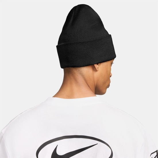 Accessories Nike Nsw Peak Wordmark Logo Adjustable Cuff Beanie in Black/Pinksicle - Image 3