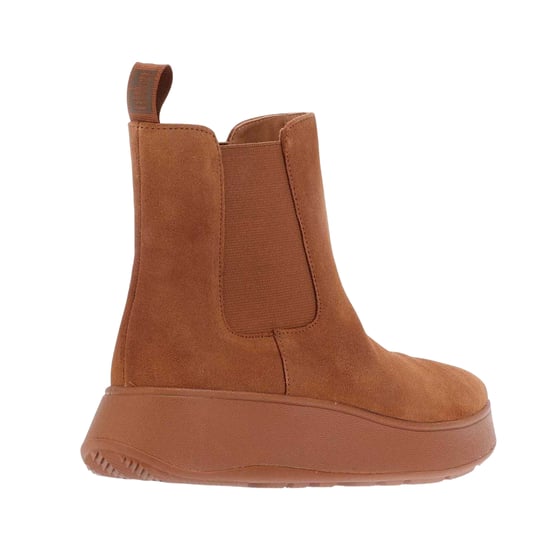 Fit Flop Dames/Dames F-Mode Suede Flatform Chelsea Laarzen (Tan) - Image 2