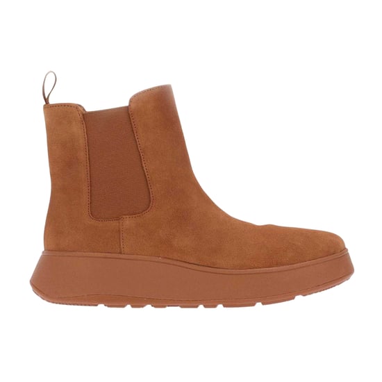 Fit Flop Dames/Dames F-Mode Suede Flatform Chelsea Laarzen (Tan) - Image 3