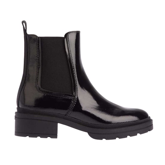 Rocket Dog Kvinnor Iggie Lackläder Blockklack Chelsea Stövlar (Svart) - Image 1