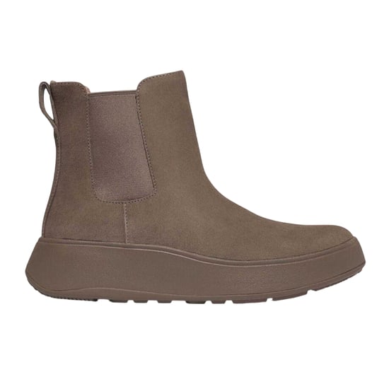 Fit Flop Dames/Dames F-Mode Suede Flatform Chelsea Laarzen (Grijs) - Image 1