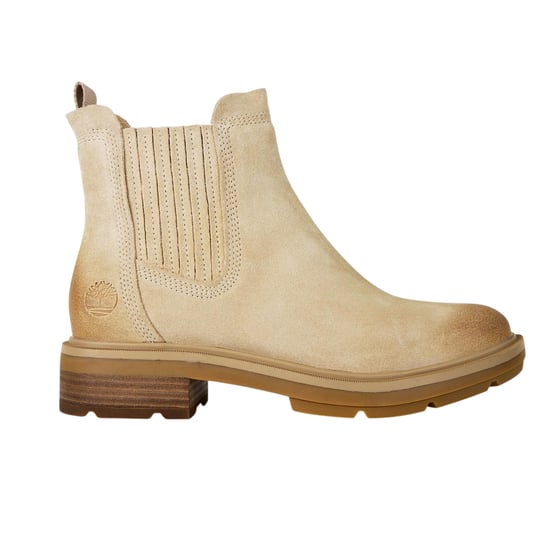 Timberland Dames Brimfield Suede Blokhak Chelsea Boots (Licht Beige) - Image 1