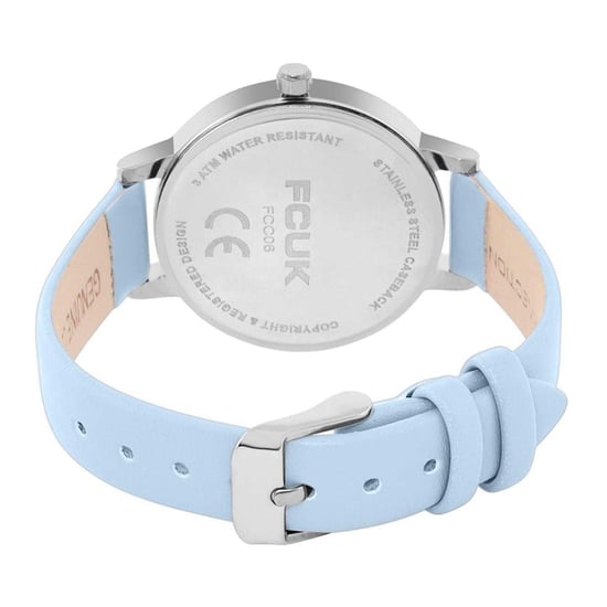 French Connection Dames/Dames FCUK Lederen Analoog Horloge (Hemelsblauw) - Image 2