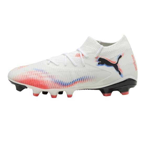 Puma Dames Future 8 Match Snug Fit Kunstgras Voetbalschoenen (Wit/Zwart/ Rood) - Image 2