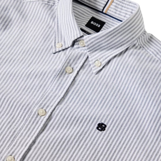 Boss H-Roan Oxford Overhemd (Donkerblauw/Grijs) - Image 3