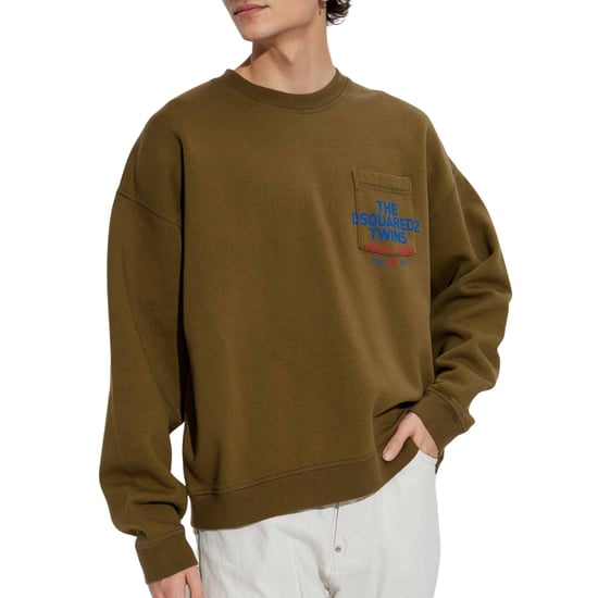 Dsquared2 Militärgrön Tröja Med Pocket Logotyp - Image 2