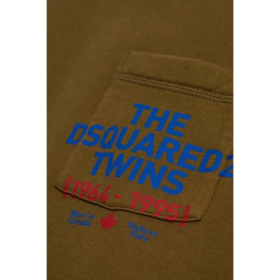 Dsquared2 Militärgrön Tröja Med Pocket Logotyp - Image 4