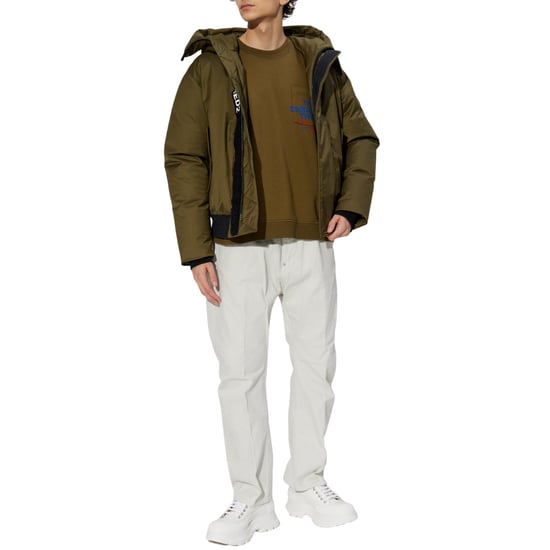 Dsquared2 Militärgrön Tröja Med Pocket Logotyp - Image 5