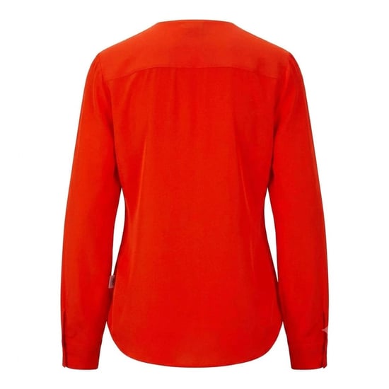 Boss Dames/Dames Zijden Regelmatige Blouse Met Lange Mouwen (Helder oranje) - Image 2