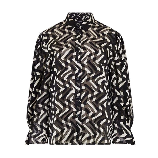 French Connection Womens/Ladies Diandra Long-Sleeved Blouse (Black/Cream) - Image 2