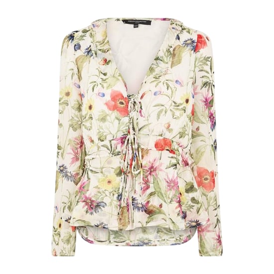 French Connection Womens/Ladies Monica Long-Sleeved Blouse (White/Multicoloured) - Image 2