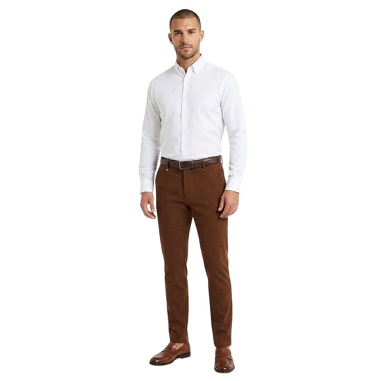 Boss Mens Kane Logo Slim Trousers (Medium Brown) - Image 4
