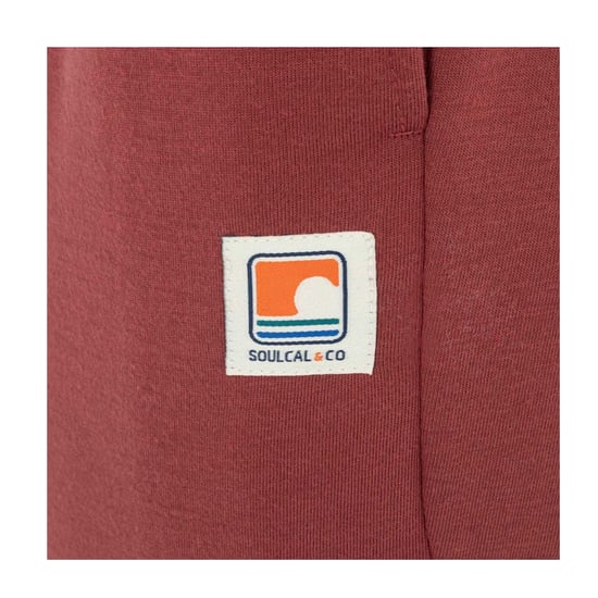SoulCal Womens/Ladies Fleece Plain Joggers (Dark Red) - Image 4
