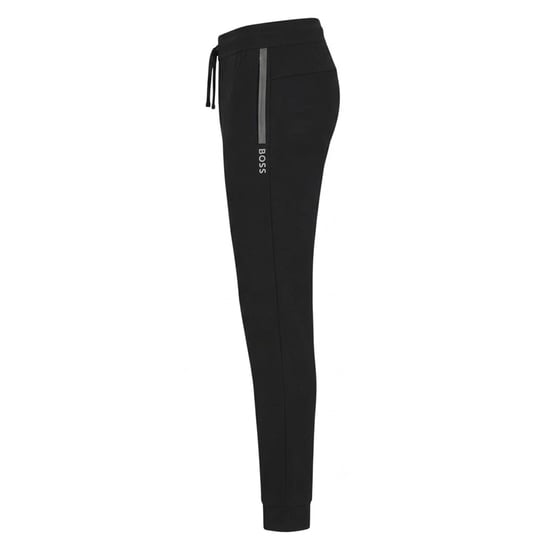 Boss Heren Zijkleur Logo Tapered Joggingbroeken (Zwart) - Image 3
