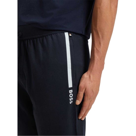 Boss Mannen Zijlogo Tapered Joggingbroek (Donkerblauw) - Image 3