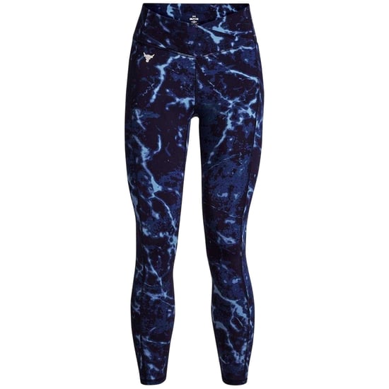 Under Armour Dames Project Rock Marble Compressie 7/8 Leggings (Blauw) - Image 2