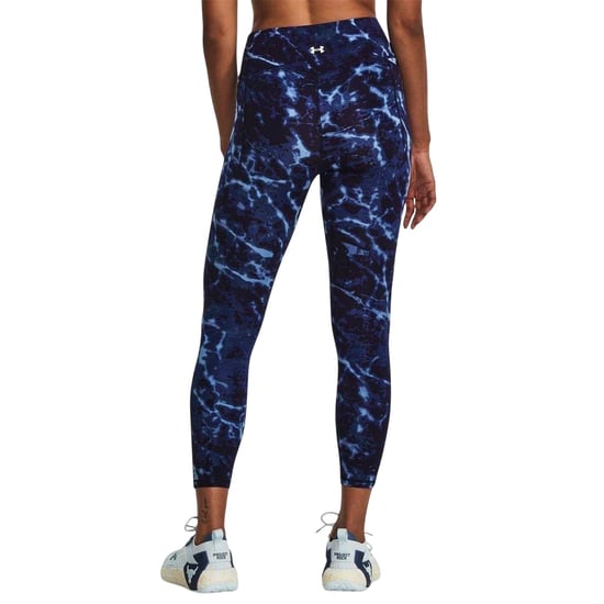 Under Armour Dames Project Rock Marble Compressie 7/8 Leggings (Blauw) - Image 3