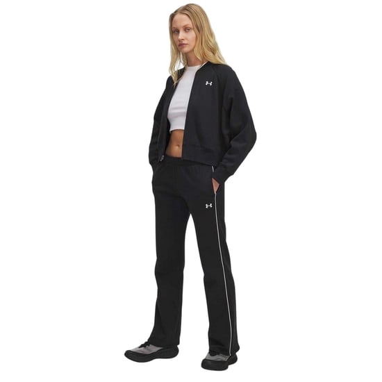 Under Armour Rival-joggingbroek met zijstrepen en uitlopende pijpen voor dames (Zwart) - Image 1