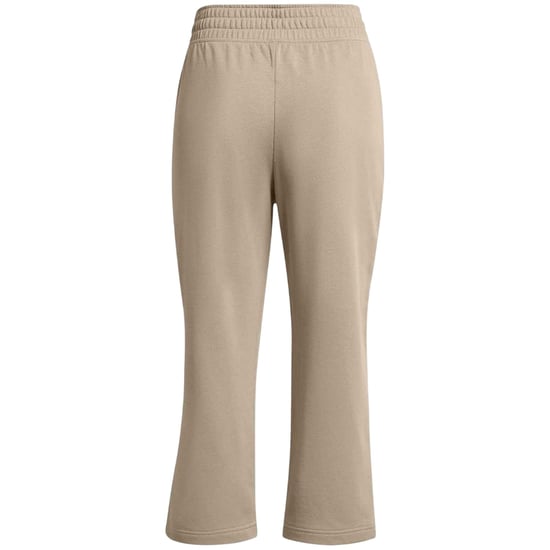 Under Armour Womens/Ladies Terry Towel Cropped Wide Leg Tracksuit Bottoms (Brown) - Image 2