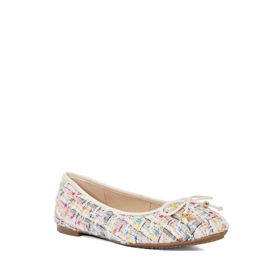 Women's Dune London Lo Hallo Textured Flats Pumps in Multi - Image 2