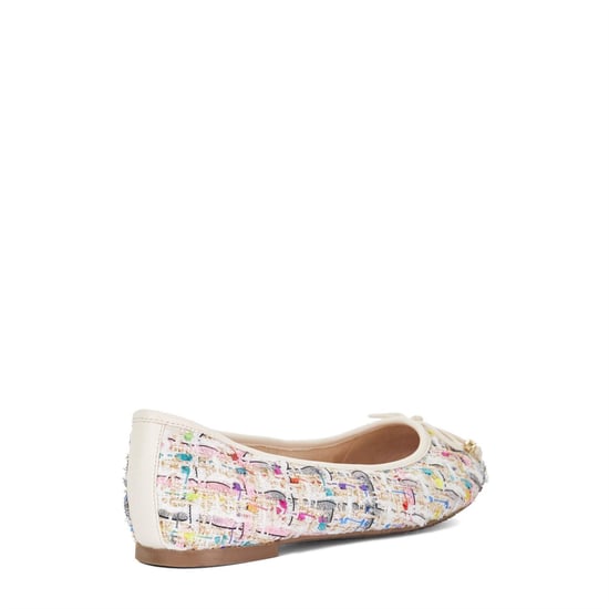 Women's Dune London Lo Hallo Textured Flats Pumps in Multi - Image 3