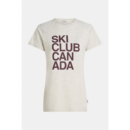 Penn & Ink W26f1924 05m-351 penn en ink t-shirt print ecru mel. aubergine - Image 1