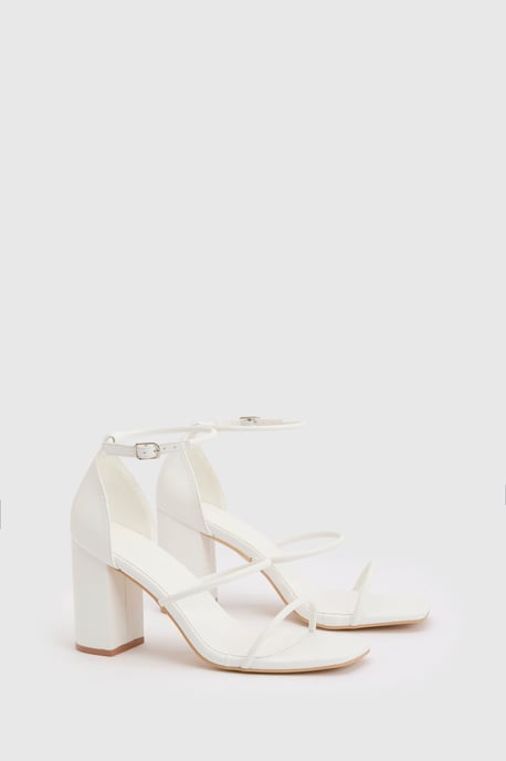 Wide Fit Triple Strap Block Heel Sandals - Image 3