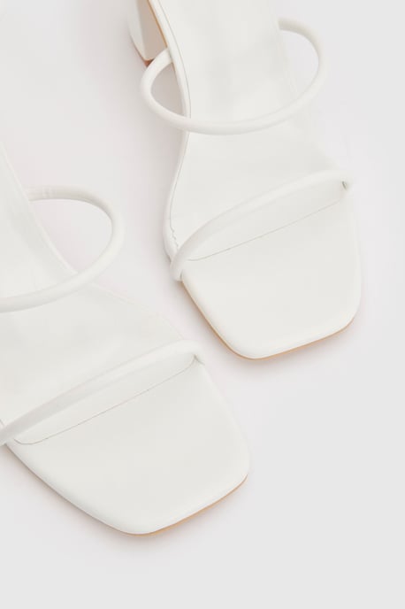 Wide Fit Triple Strap Block Heel Sandals - Image 5