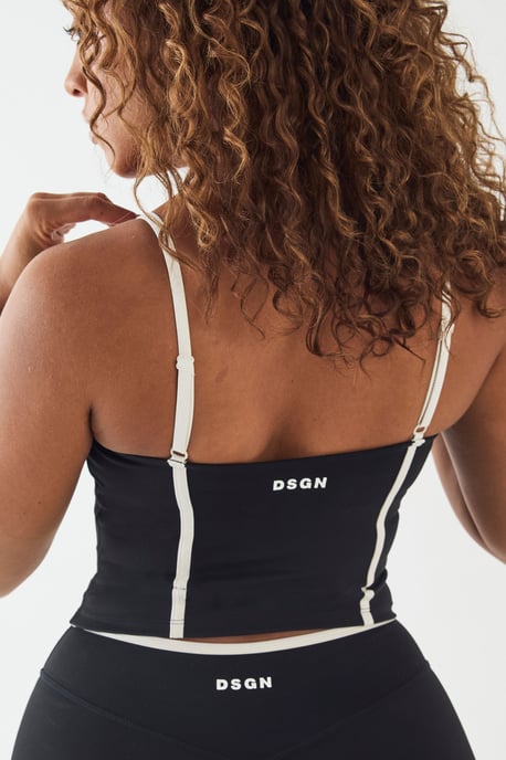 DSGN Studio Sculpt Contrast Piping Vest Top - Image 4